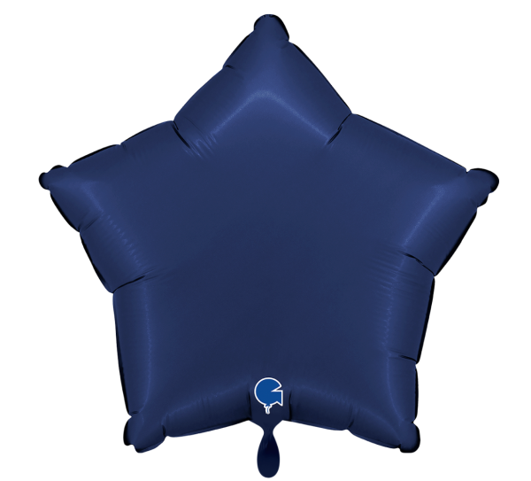 XXL Folienballon - Stern, Satin navy blau - ø 91cm